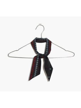 Madewell Silk Skinny Bandana or Hair Tie Gray Blue, Red Floral j0789 NEW